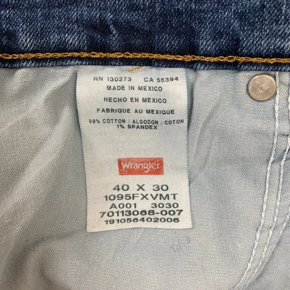 Wrangler Denim Shorts Mens 40 Blue Mid Wash Stretch Premium Quality 1095FXVMT‎